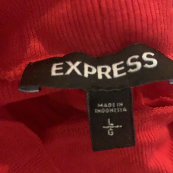 Express ribbed mock turtleneck thong bodysuit - Picture 2 of 4